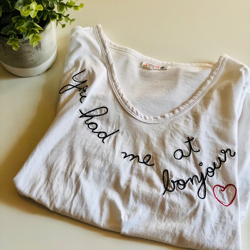 Anthropologie {Sundry} “You had me at Bonjour” Tee